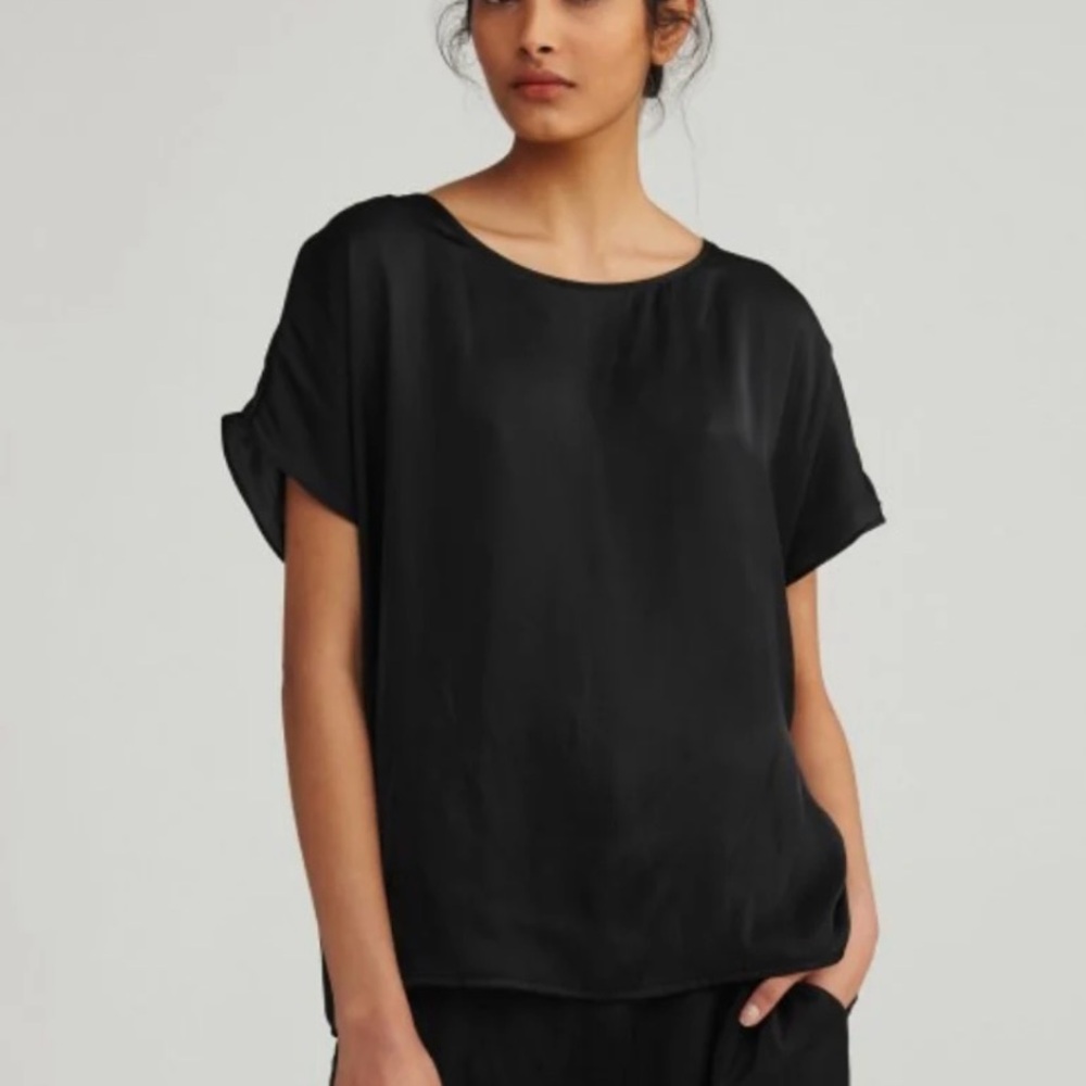 Nordstrom Black Short Sleeve Top